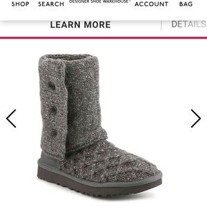 Ugg Gray Lattice Cardy Boots